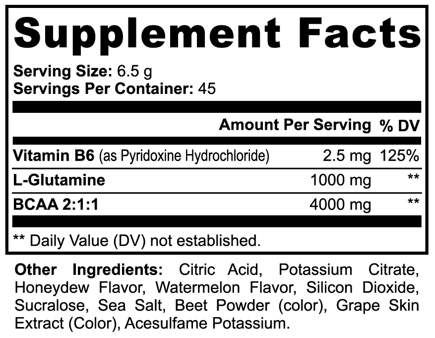 BCAA SHOCK POWDER (Honeydew/Watermelon)